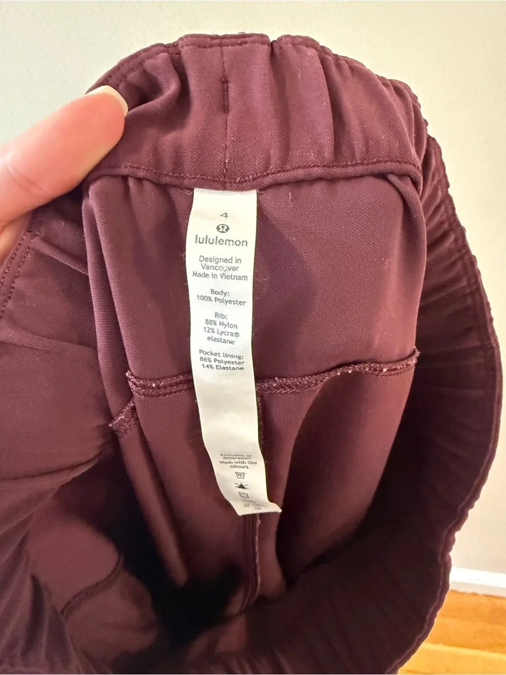 Burgundy Lululemon Jogger Pants